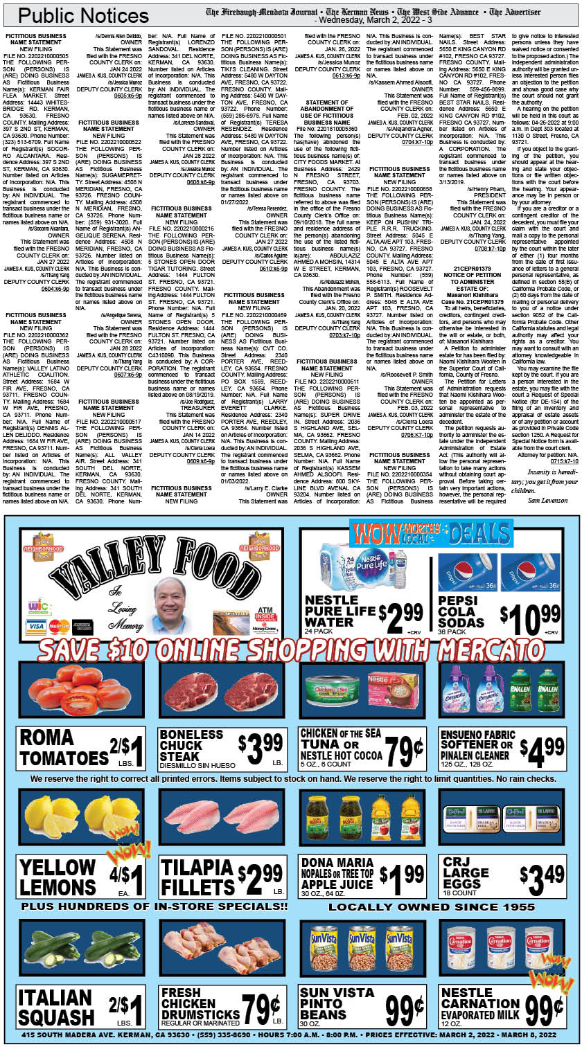 kerman news firebaugh mendota journal san joaquin tranquillity west