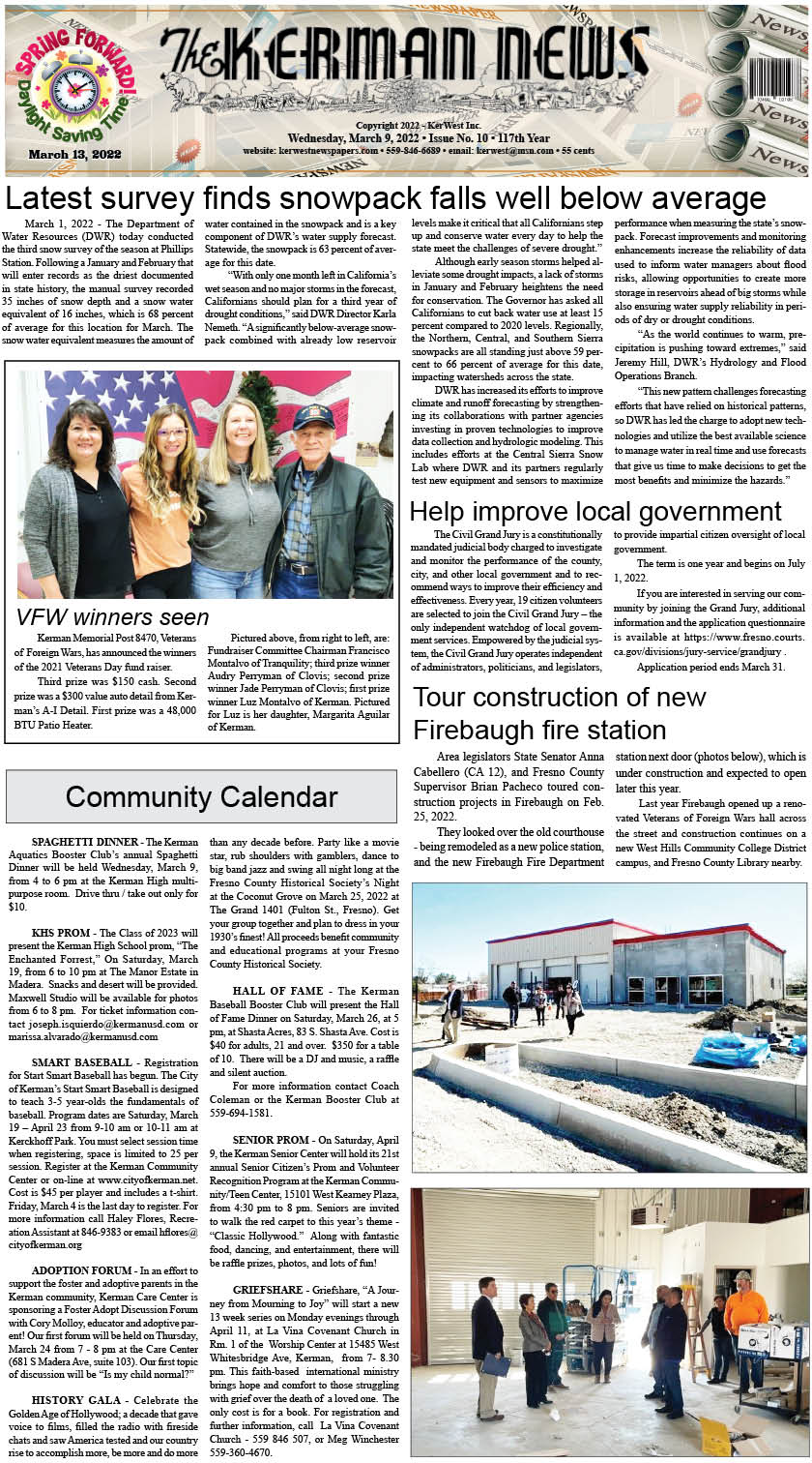 kerman news firebaugh mendota journal san joaquin tranquillity west