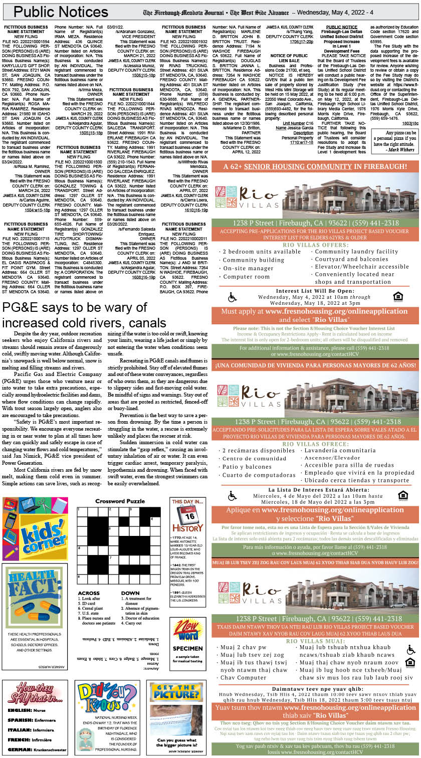 kerman news firebaugh mendota journal san joaquin tranquillity west